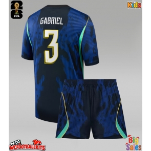 Brazil Gabriel Magalhaes #3 Replica Away Stadium Kit for Kids World Cup 2026 Short Sleeve (+ pants)